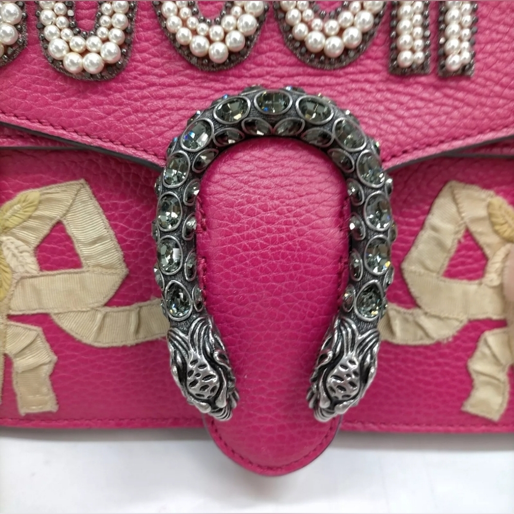 ‼️SOLD‼️ Auth Gucci GUCCIFY Embellished Dionysus Leather Shoulder Bag - Picture 8 of 13